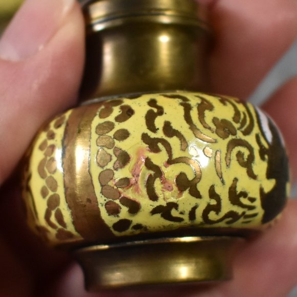 Vintage Brass Krishna Salt and Pepper Shaker with Toothpick Holder Set - Picture 11 of 15